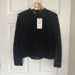 Zara Black Lace Top L
